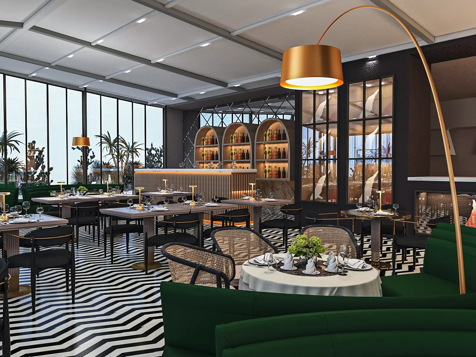 ÇANKAYA RESTORANT TASARIMI | MİMARLIK | İÇ MİMARLIK | UYGULAMA | 3D TASARIM | MİMARİ PROJE